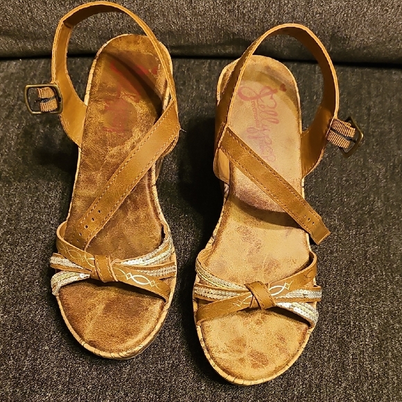 Jellypop Tan Strappy Sandals - Picture 2 of 8